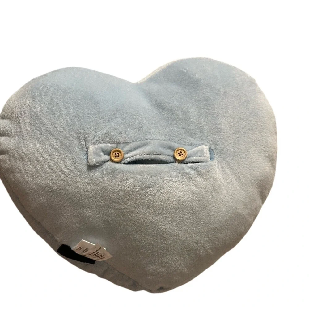 Be Mine Candy Heart Pillow Plush Blue Valentine's Day‎ Decor Embroidered